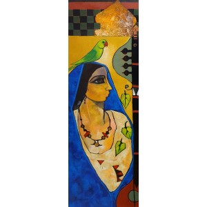 Abrar Ahmed, 12 x 36 Inch, Oil on Canvas, Figurative Painting, AC-AA-434